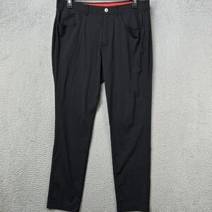 Redvanly Mens XL Pants Hiking Black Nylon Blend Golf Performance Stretch EUC